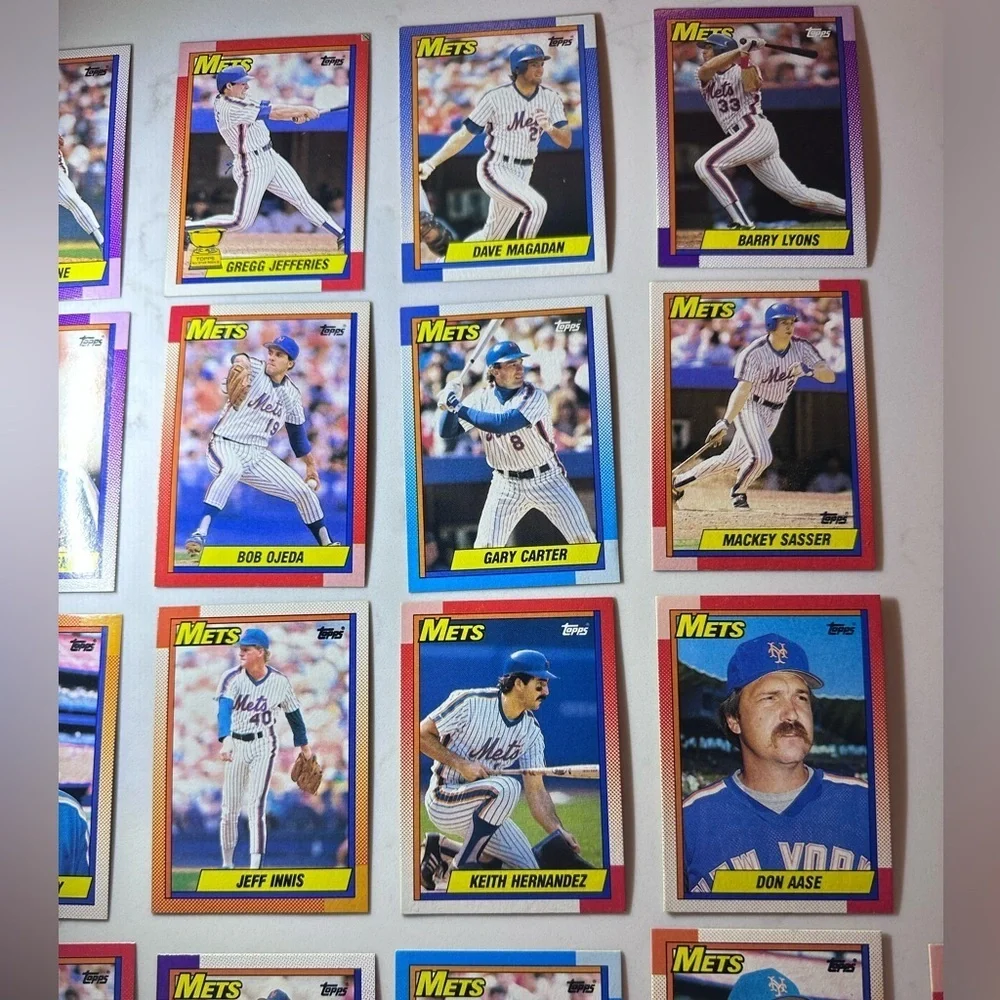 1990 Topps Baseball New York Mets Trading Cards (27 Cards) Vintage Collectible